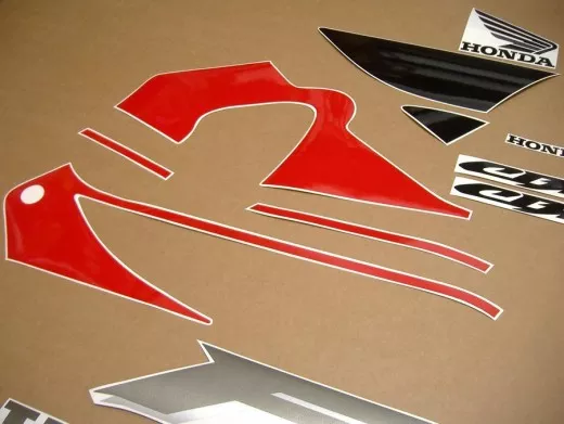 Honda CBR 600 F4 1999 - Rot/Schwarze Version - Dekorset