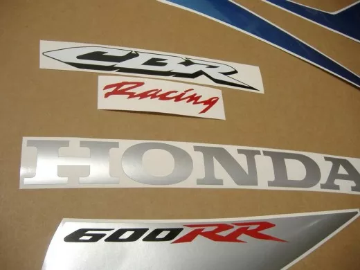 Honda CBR 600RR 2007 - Blau/Silber/Schwarze Version - Dekorset