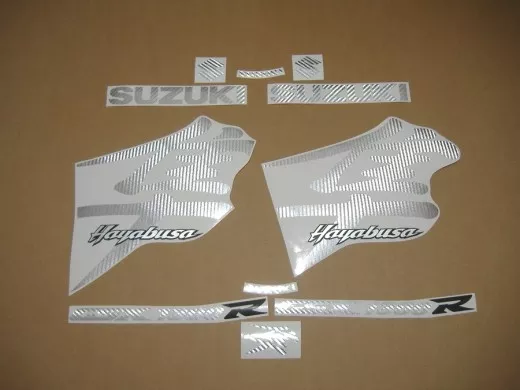 Suzuki Hayabusa 1999-2007 - Carbon-Silber - Custom-Dekorset
