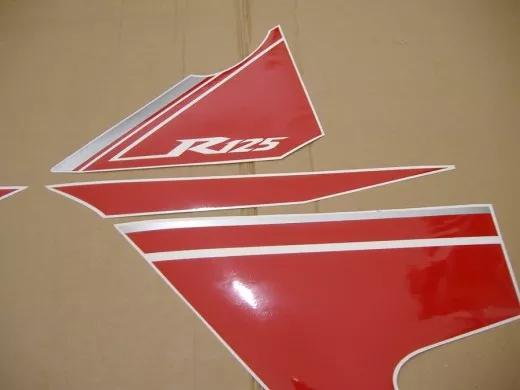 Yamaha YZF-R125 2008 - Weiß/Rote Version - Dekorset