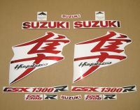 Suzuki Hayabusa 2008-2019 - Chrome-Red - Custom-Decalset