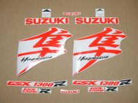 Suzuki Hayabusa 2008-2019 - Fluorescent-Red - Custom-Decalset