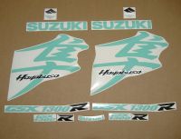 Suzuki Hayabusa 2008-2019 - Turquoise - Custom-Decalset