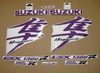 Suzuki Hayabusa 2008-2019 - Purple - Custom-Decalset