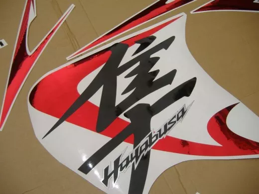 Suzuki Hayabusa GSX-1300R 2008-2015 - Silber/Chrome-Rot - Custom-Dekorset