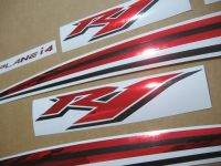 Yamaha YZF-R1 2009-2012 - Chrome-Rot - Custom-Dekorset