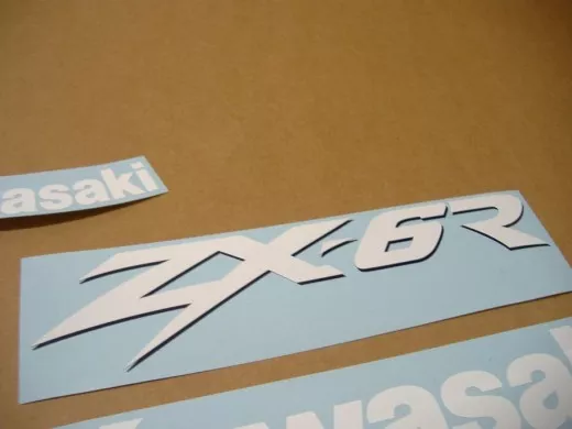 Kawasaki ZX-6R - Weiß/Blau - Custom-Dekorset