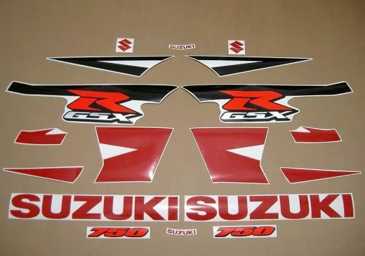Suzuki GSX-R 750 2004-2005 - Rot/Schwarz - Custom-Dekorset