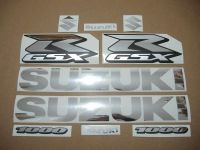 Suzuki GSX-R 1000 Universal - Chrome Silver - Custom-Decalset
