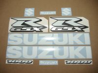 Suzuki GSX-R 1000 Universal - White - Custom-Decalset