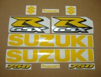 Suzuki GSX-R 750 Universal - Yellow - Custom-Decalset