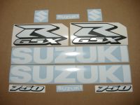 Suzuki GSX-R 750 Universal - White - Custom-Decalset