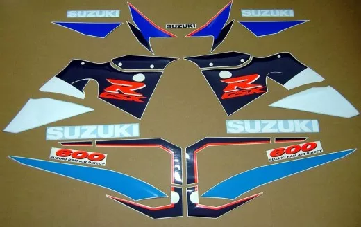Suzuki GSX-R 600 1997 - Weiß/Blau Version - Dekorset