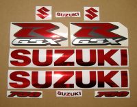 Suzuki GSX-R 750 Universal - Chrome Red - Custom-Decalset