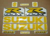 Suzuki GSX-R 600 Universal - Yellow - Custom-Decalset