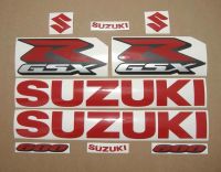 Suzuki GSX-R 600 Universal - Red - Custom-Decalset