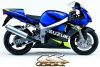 Suzuki GSX-R 600 2001 - Blau/Schwarze Version - Dekorset