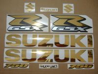 Suzuki GSX-R 750 Universal - Chrome-Gold - Custom-Dekorset