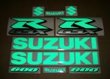 Suzuki GSX-R 600 - Reflektierend Grün - Custom-Dekorset
