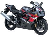 Suzuki GSX-R 750 2004 - Schwarz/Rote Version - Dekorset