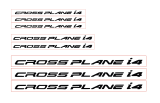 CROSSPLANE i4 - Aufkleberset - Schwarz