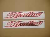 Honda Shadow - Chrome Silver/Chrome Red Tank-Decalset