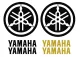 4x YAMAHA - 260 mm + 2x YAMAHA Logo - 320 mm - Schwarz / Gold