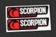 SCORPION V1 Auspuff-Aufkleber hitzefest, 2 Stück