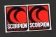 SCORPION V2 Auspuff-Aufkleber hitzefest, 2 Stück