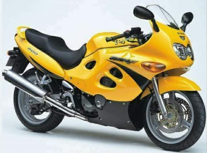 Suzuki GSXF 600 Katana 2000 Gelbe EU Version Dekorset