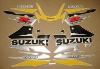 Suzuki GSX-R 600 2002 - Black/Yellow/Silver Version - Decalset