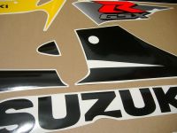 Suzuki GSX-R 600 2002 - Schwarz/Gelb/Silber Version - Dekorset