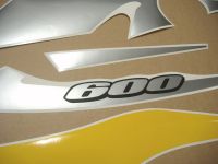 Suzuki GSX-R 600 2002 - Black/Yellow/Silver Version - Decalset