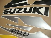 Suzuki GSX-R 600 2002 - Schwarz/Gelb/Silber Version - Dekorset