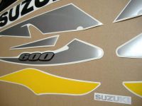 Suzuki GSX-R 600 2002 - Schwarz/Gelb/Silber Version - Dekorset