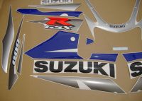 Suzuki GSX-R 600 2002 - Blue/Silver Version - Decalset