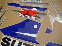 Suzuki GSX-R 600 2002 - Blue/Silver Version - Decalset