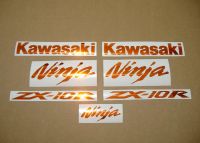 Kawasaki ZX-10R Universal - Chrome-Orange - Custom-Decalset