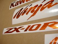 Kawasaki ZX-10R Universal - Chrome-Orange - Custom-Decalset