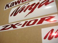Kawasaki ZX-10R Universal - Chrome-Red - Custom-Decalset