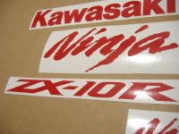 Kawasaki ZX-10R Universal - Rot - Custom-Decalset