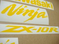 Kawasaki ZX-10R Universal - Yellow - Custom-Decalset