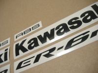 Kawasaki ER-6N 2009 - Silver Version - Decalset