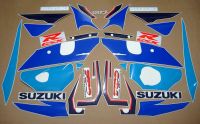 Suzuki GSX-R 750 1996 - White/Blue Version - Decalset