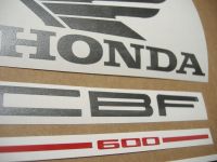 Honda CBF 600S 2004 - Silver Version - Decalset