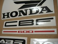 Honda CBF 600S 2006 - Lightblue Version - Decalset