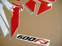 Honda CBR 600 F3 1997 - Black/White/Red Version - Decalset