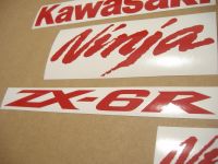 Kawasaki ZX-6R - Red - Custom-Decalset