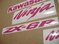 Kawasaki ZX-6R - Pink - Custom-Decalset