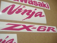 Kawasaki ZX-6R - Pink - Custom-Decalset